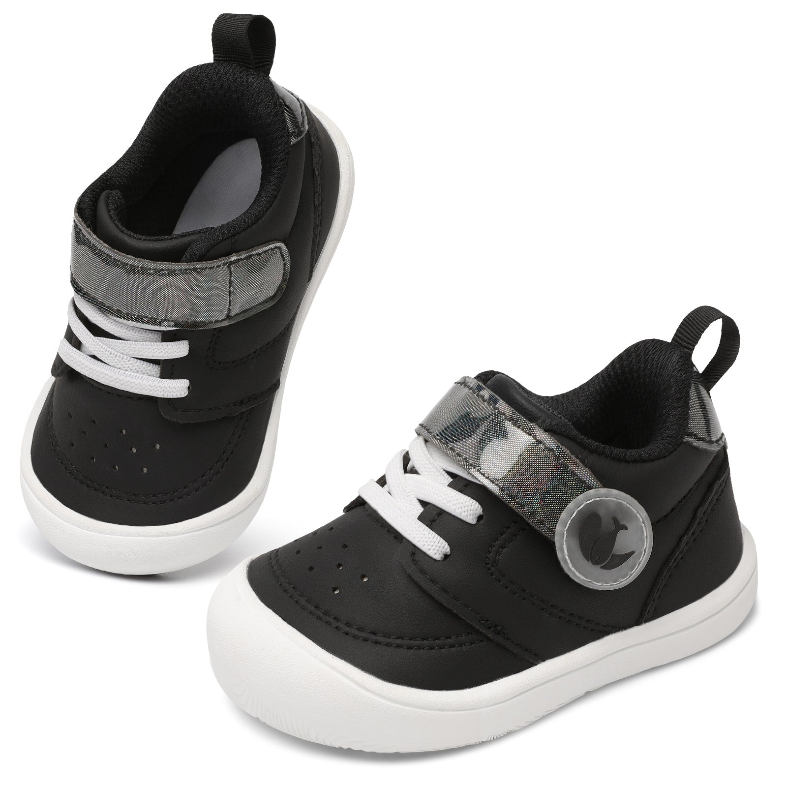 JOINFREE Baby Shoes Girls Boys Wide Barefoot Sneakers Black