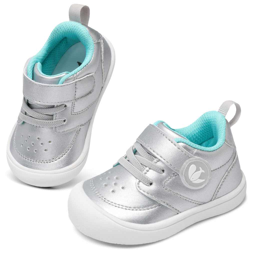 JOINFREE Baby Shoes Girls Boys Wide Barefoot Sneakers Grey