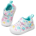 JOINFREE Baby Shoes Girls Boys Wide Barefoot Sneakers White Flowers