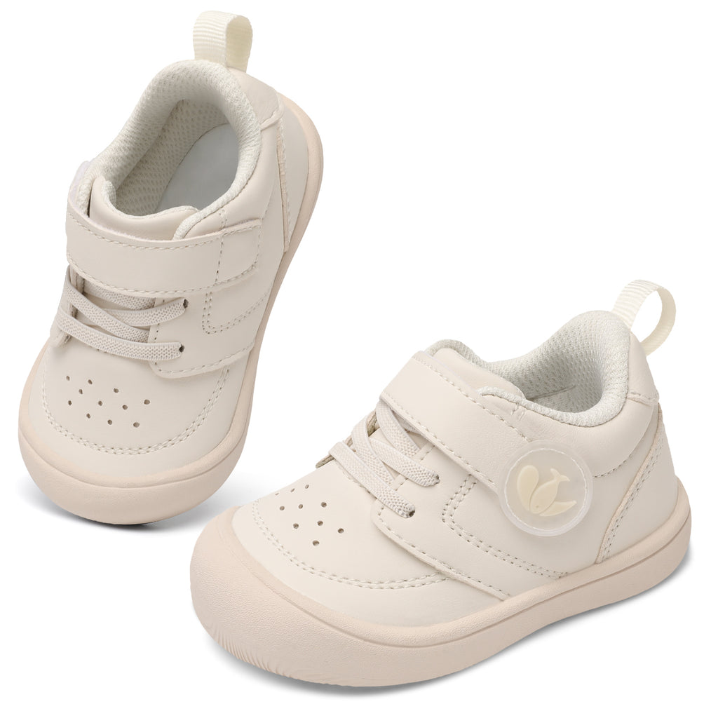 JOINFREE Baby Shoes Girls Boys Wide Barefoot Sneakers Beige