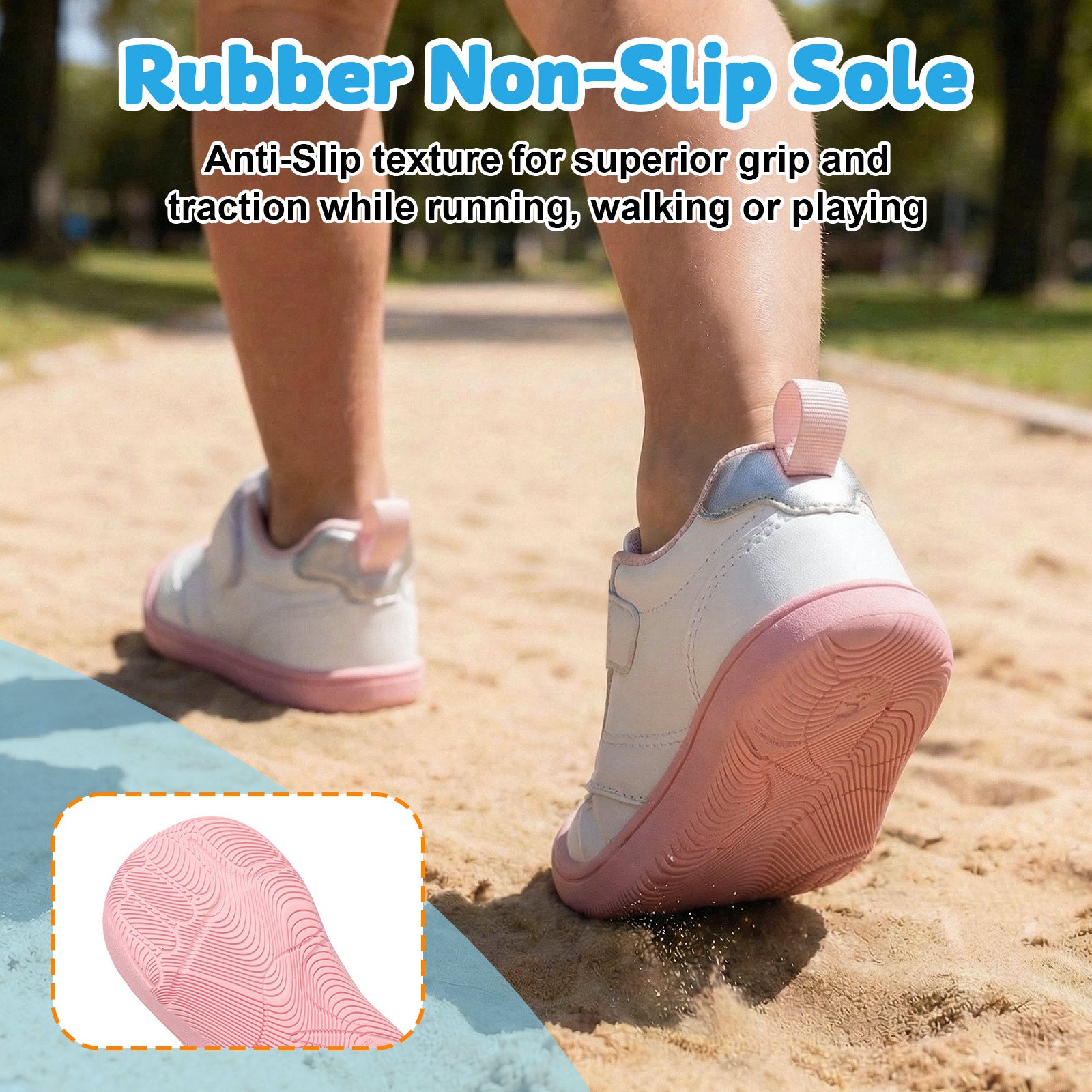 JOINFREE Baby Shoes Girls Boys Wide Barefoot Sneakers White Pink