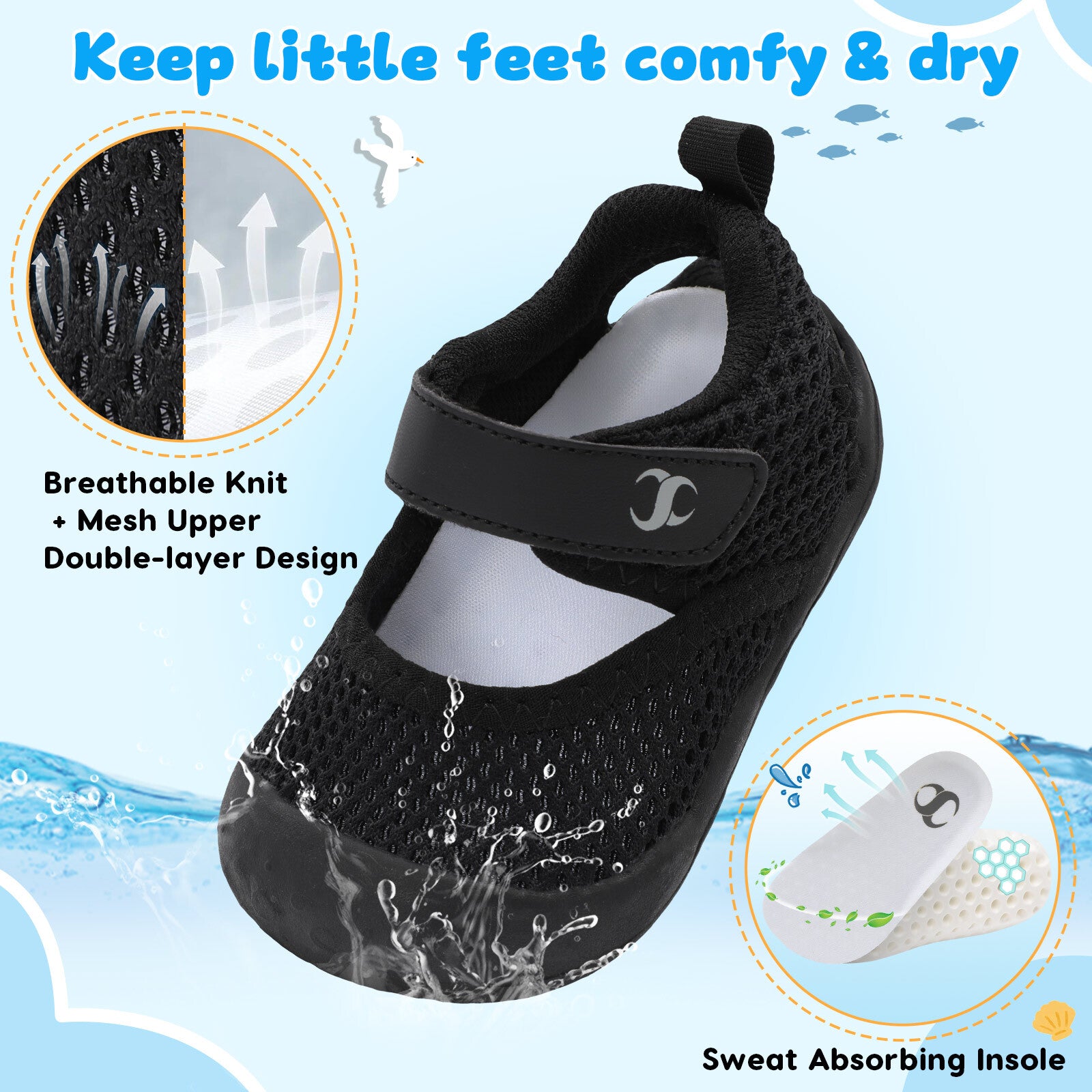 Baby Black Water shoe A
