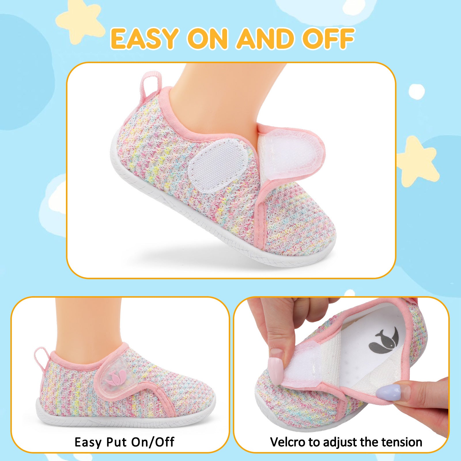 Baby Pink Colorful Walk shoe F
