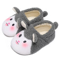 JOINFREE Toddler Boys Girls House Slippers Slip On Soft Wide Slippers Grey