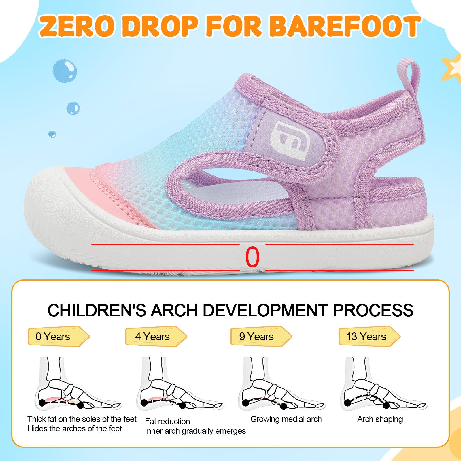 Baby BluePinkPurple Water shoe C