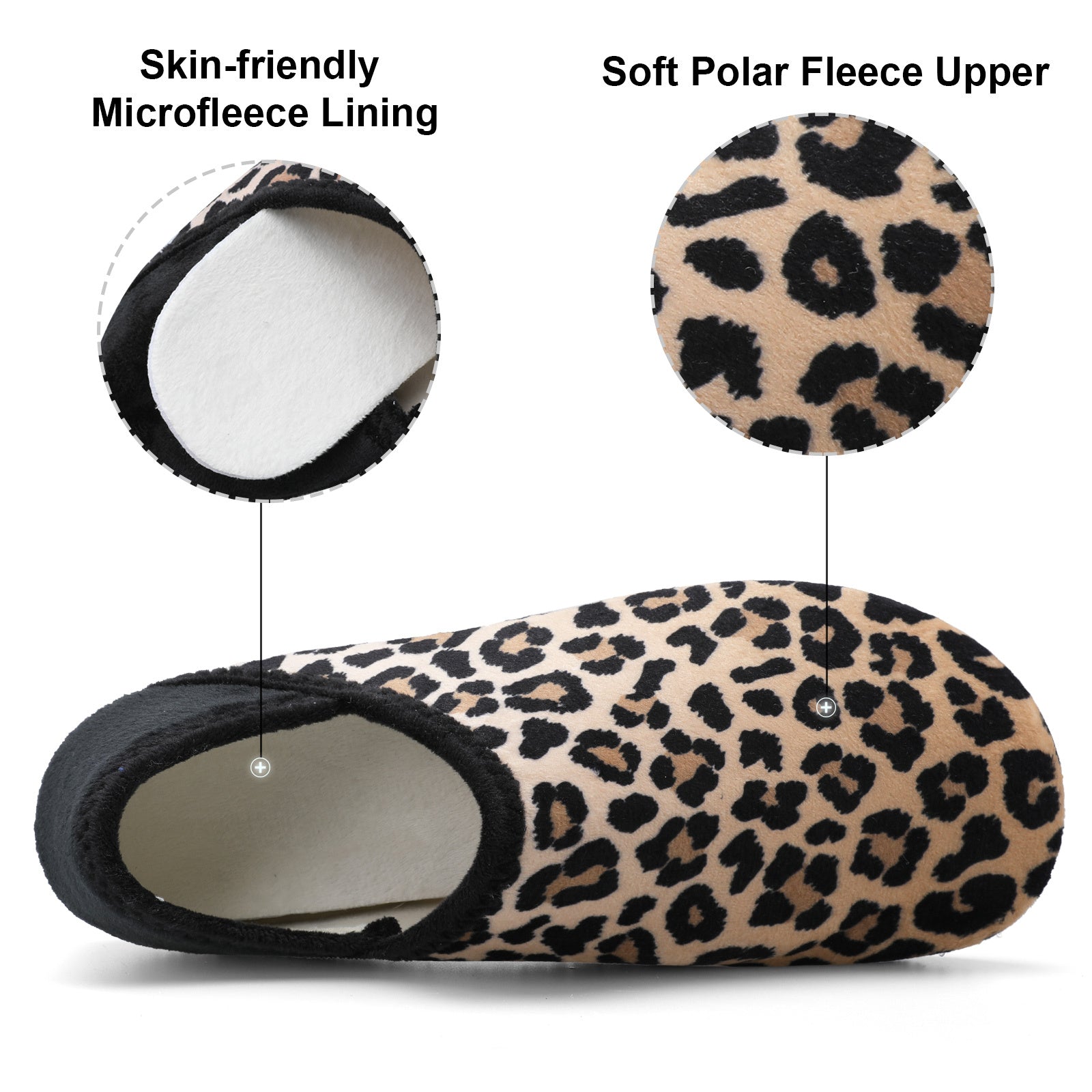 Adult Brown Leopard House Shoes B