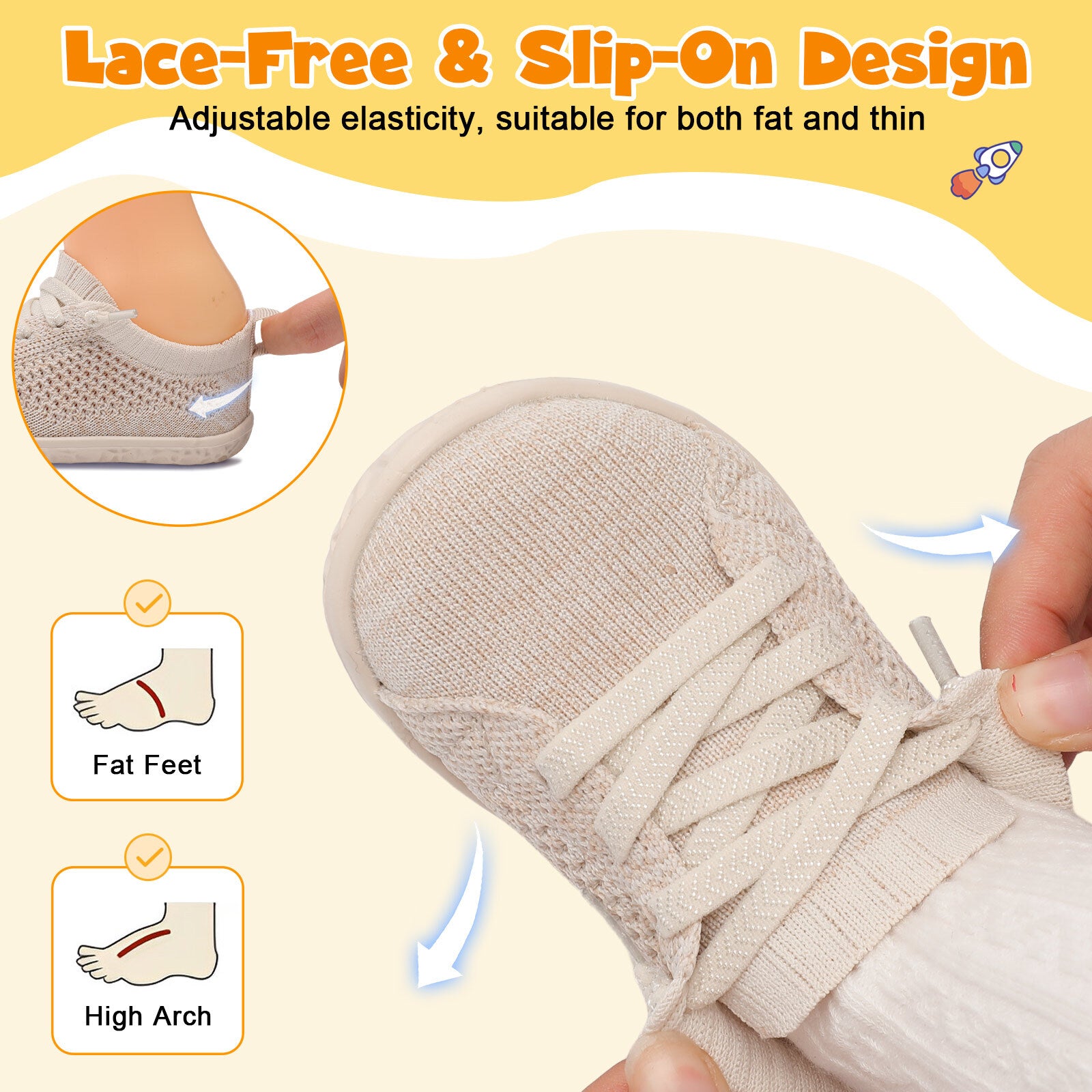 Baby Beige Running Shoes