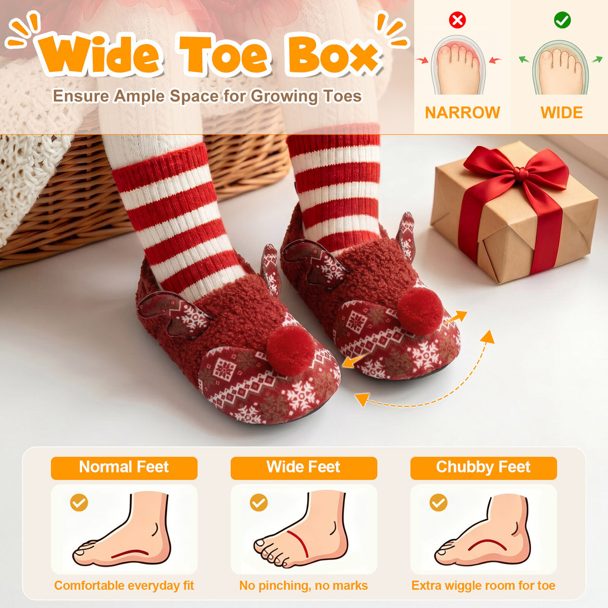 Kid Red Snow Slippers C