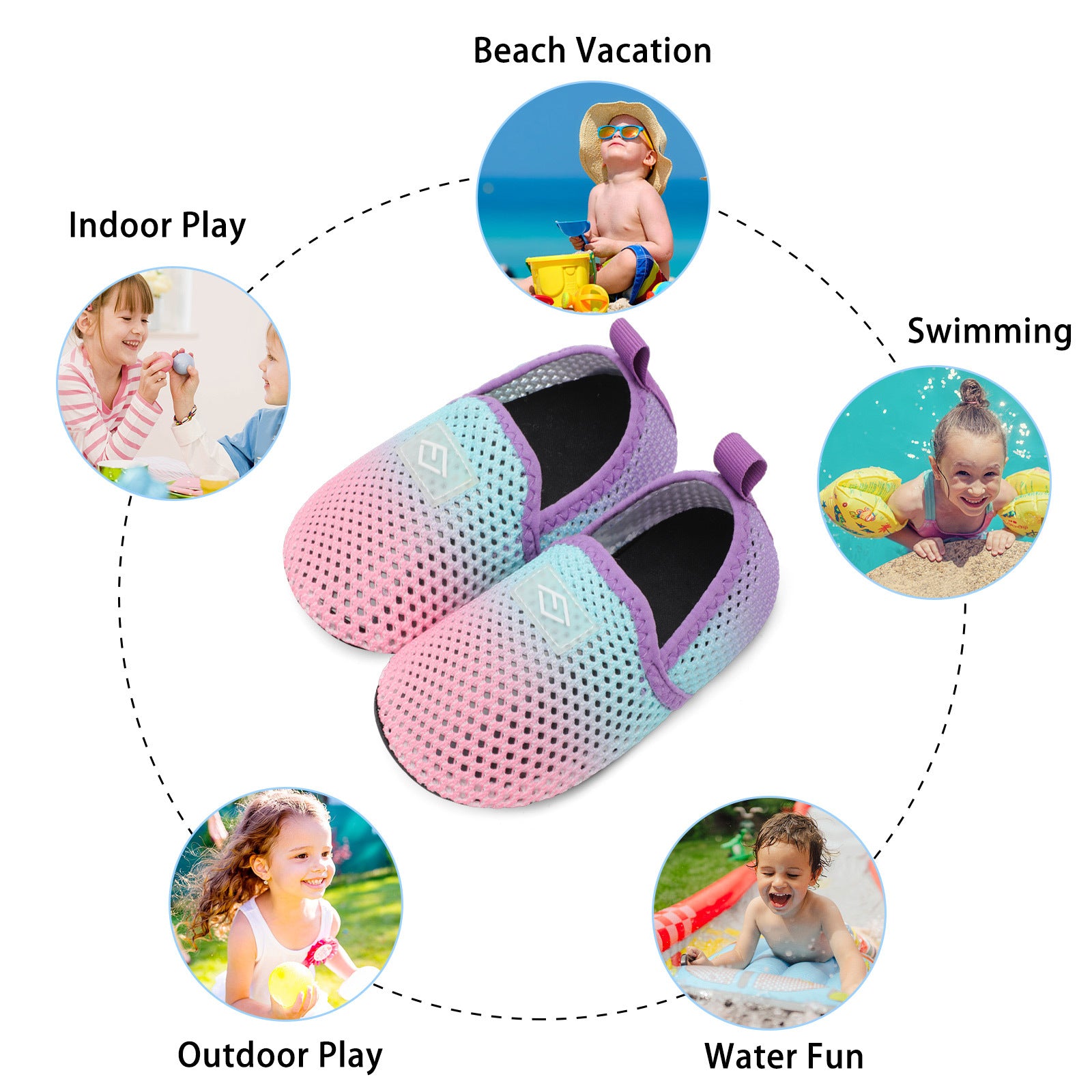 Kid MeshPinkBlue Water shoe B