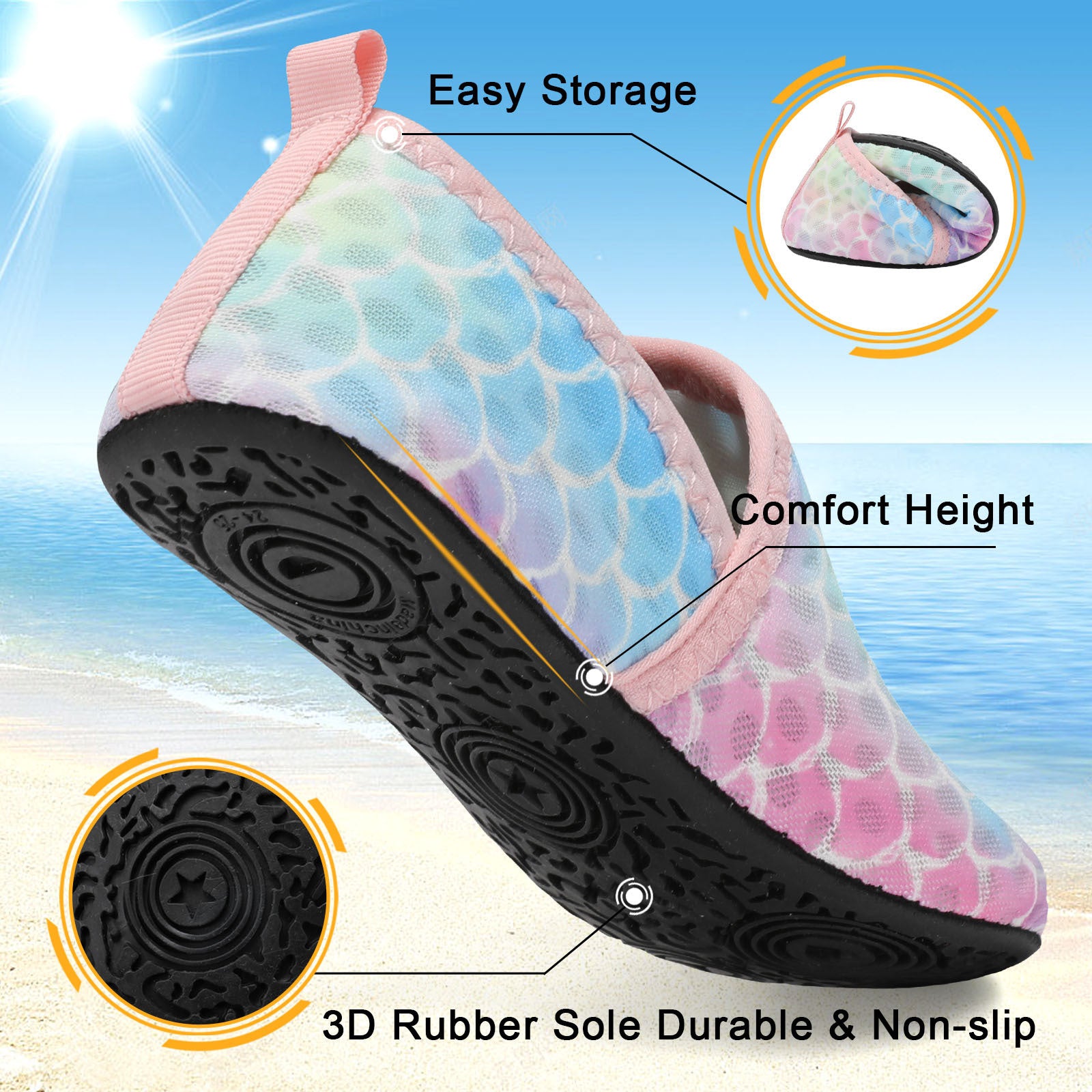 Kid PinkMermaid Water shoe B