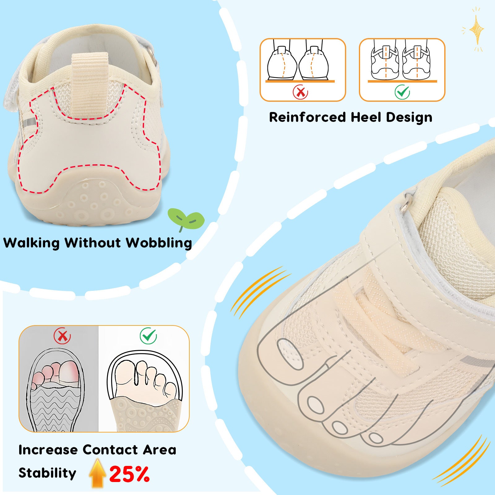 Baby Beige Running Shoes