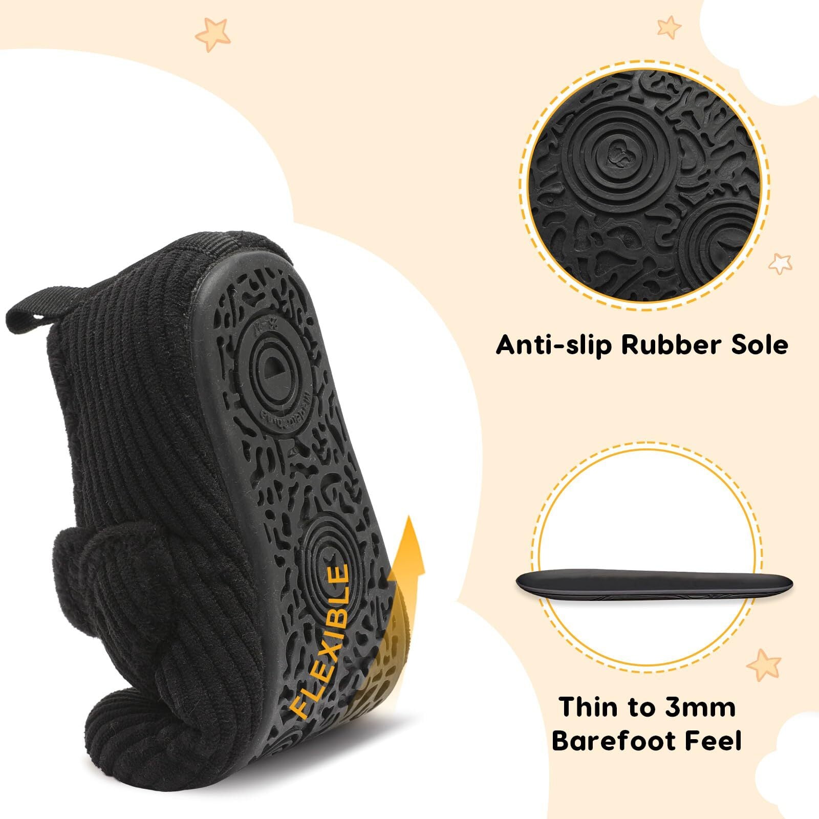 Kid AllBlack Slipper A