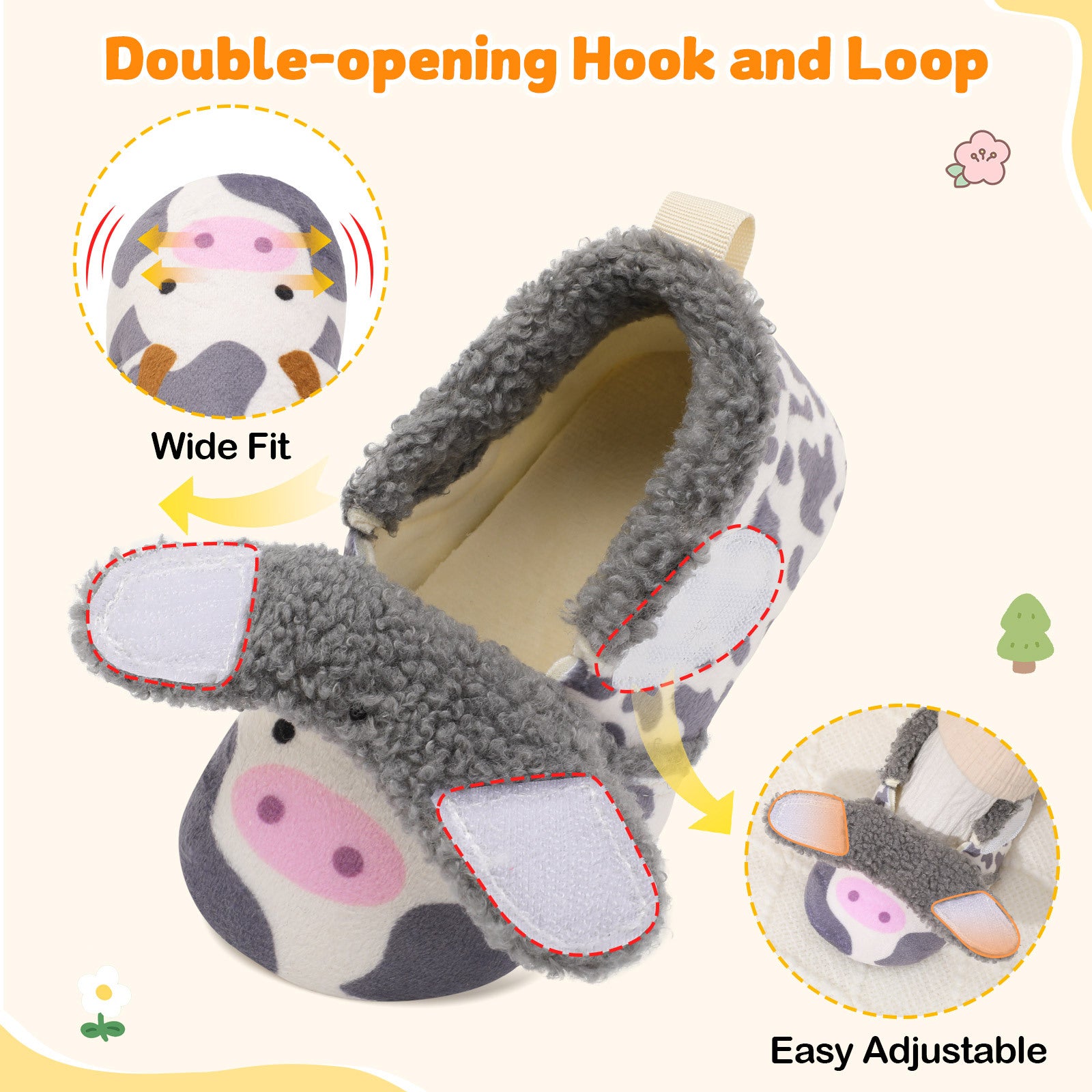 Kid Cow Slipper B