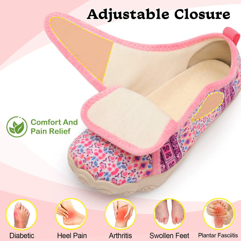Women Pink Bohemia House Shoes A