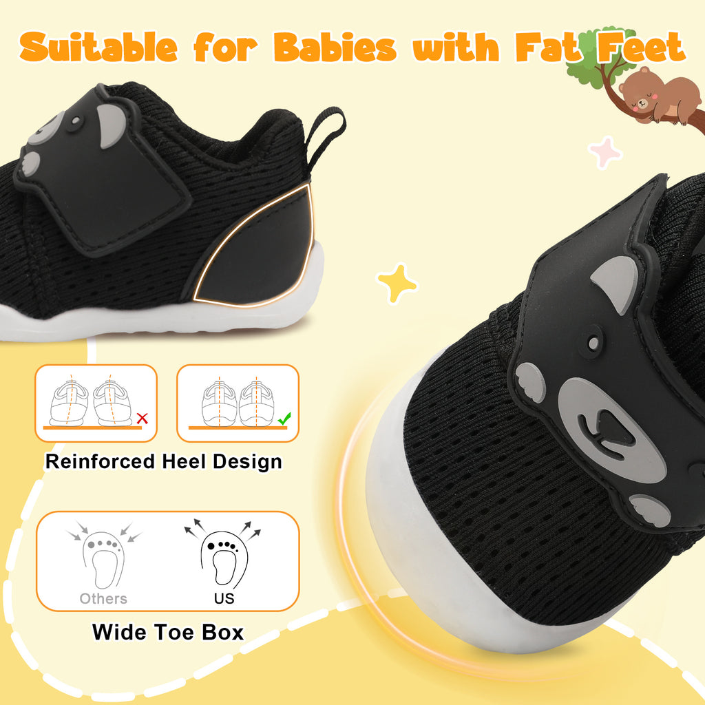 Baby Black Running Shoes