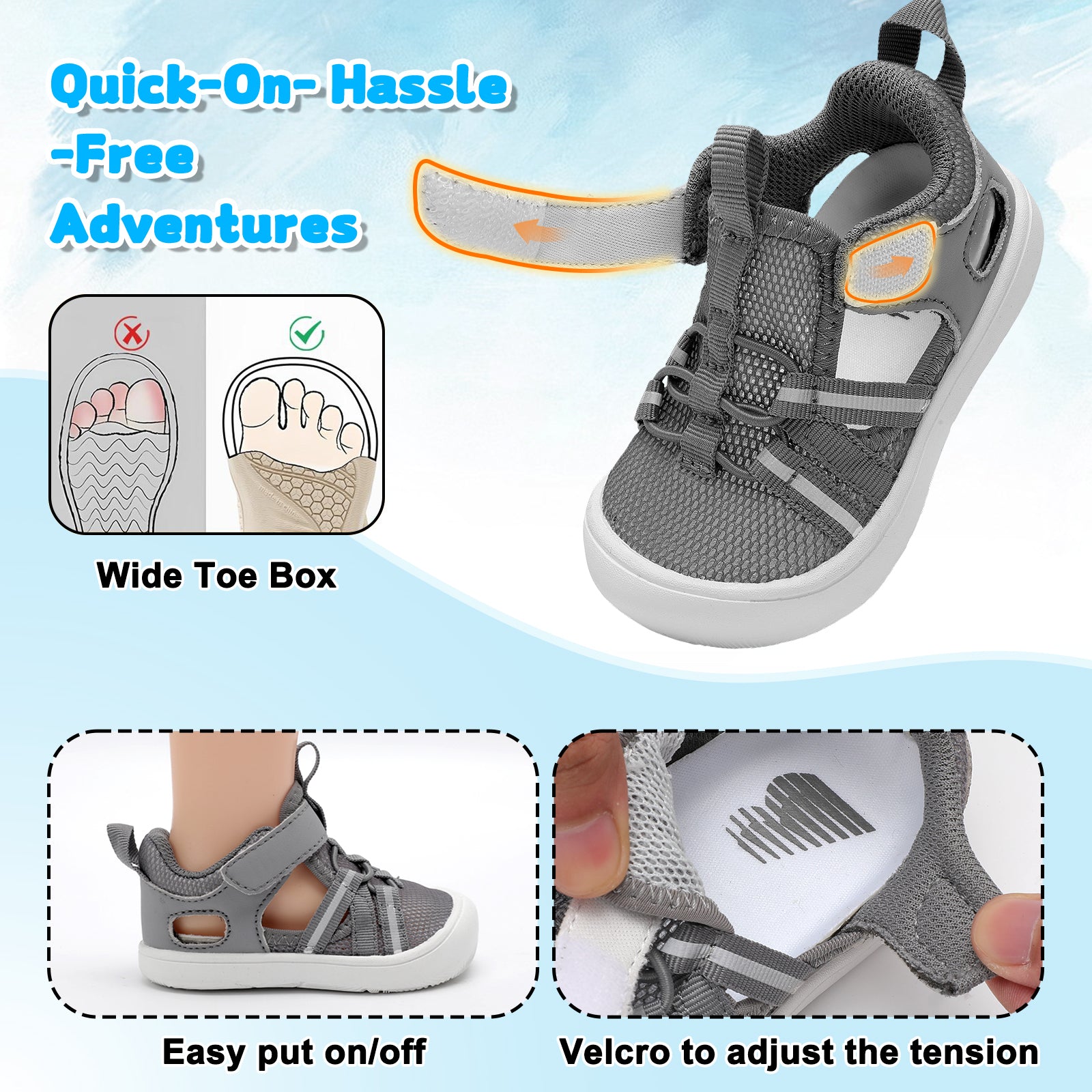 Baby Grey Water shoe D