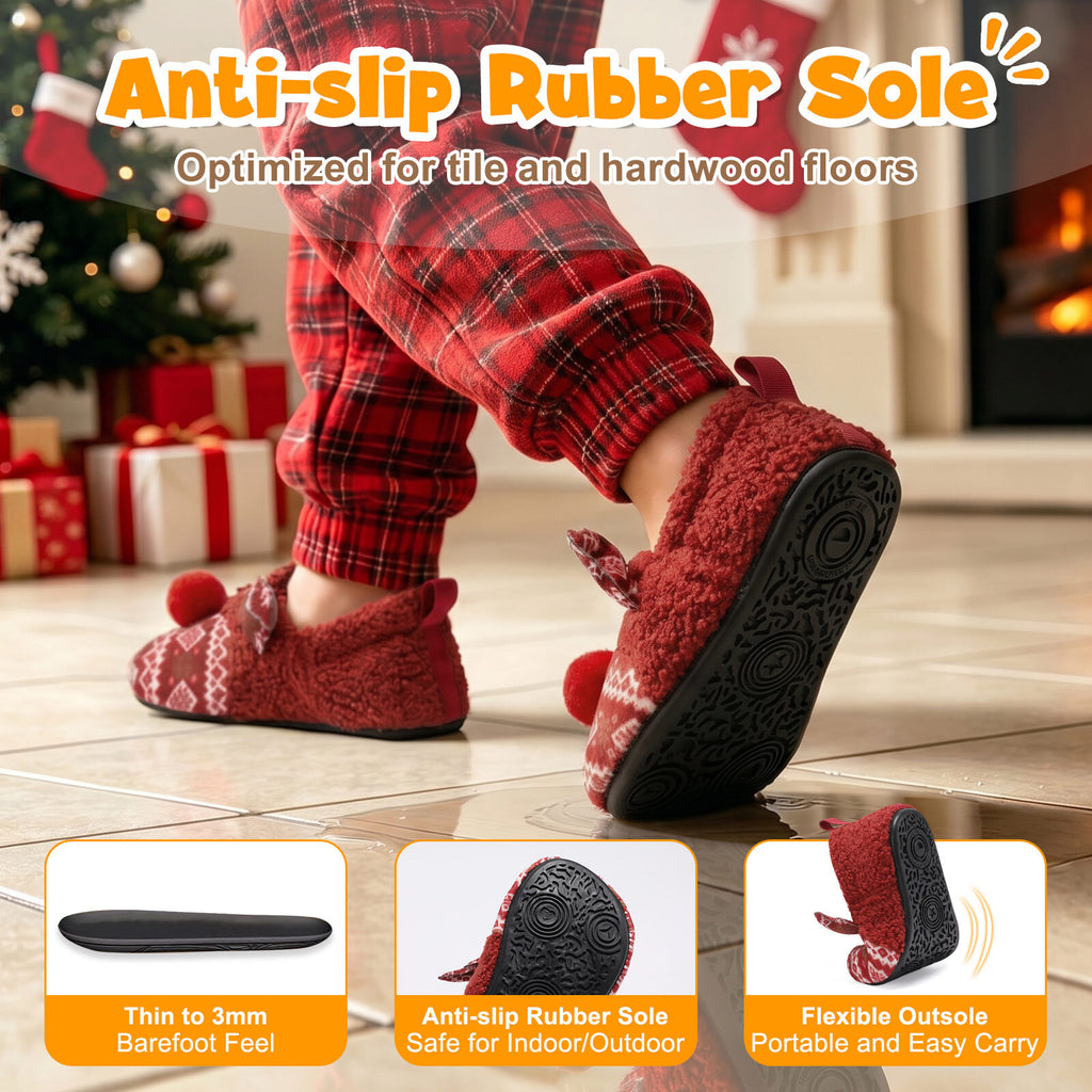 Kid Red Snow Slippers C