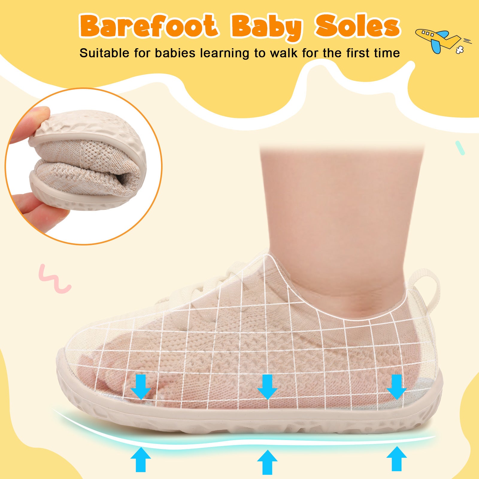 Baby Beige Running Shoes