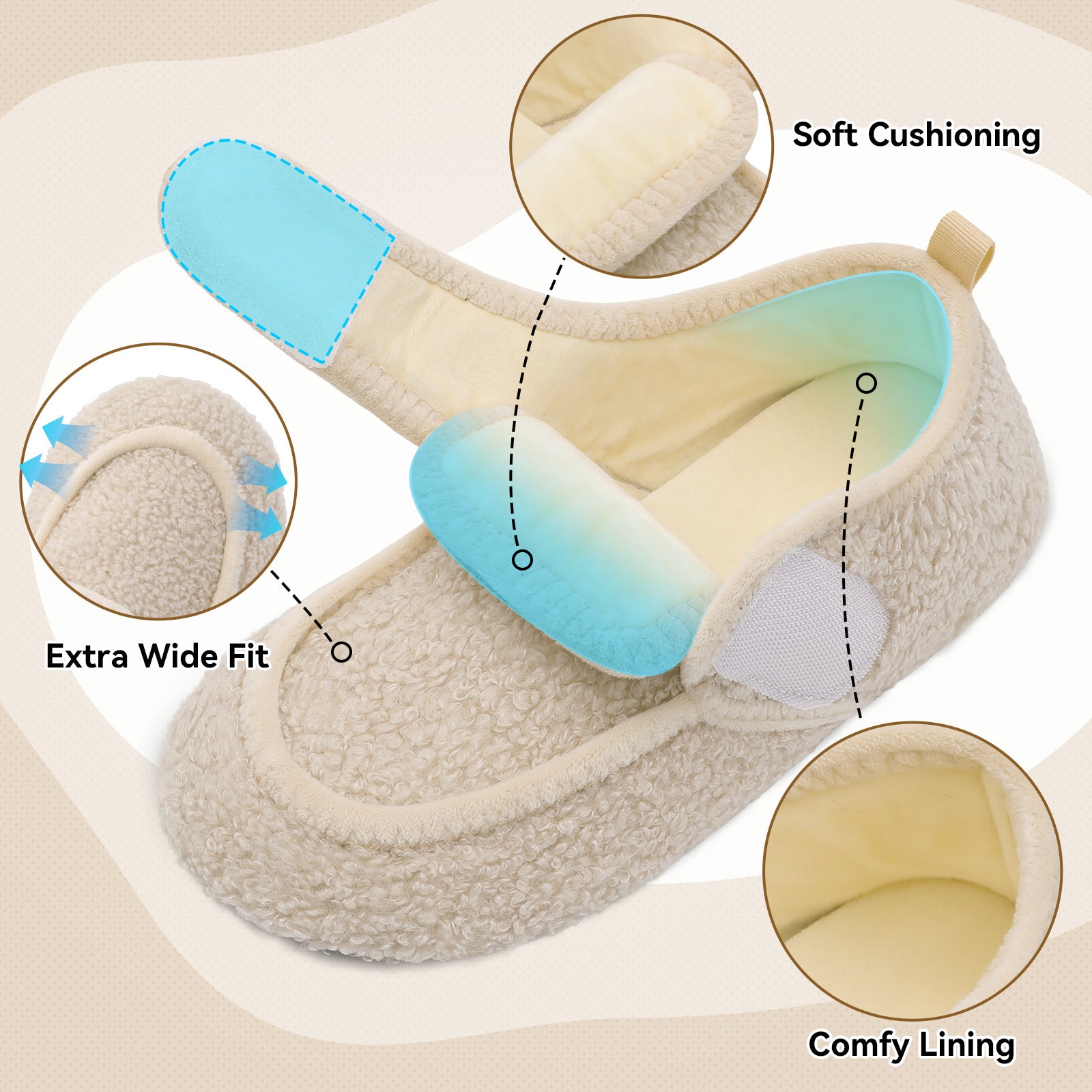 Adult Beige Slippers A