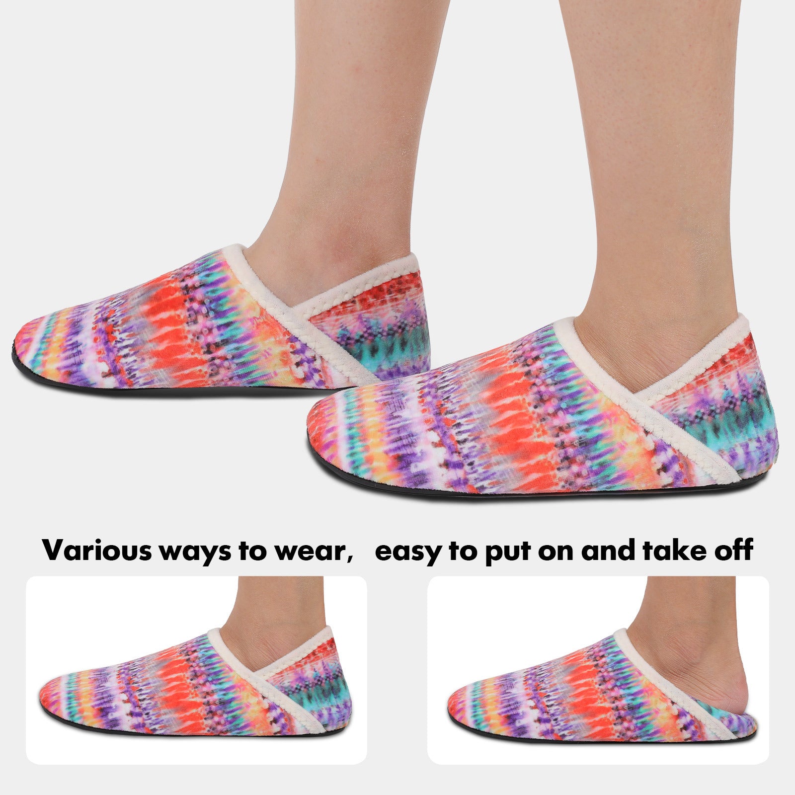 Adult Multi Tiedye House Shoes B
