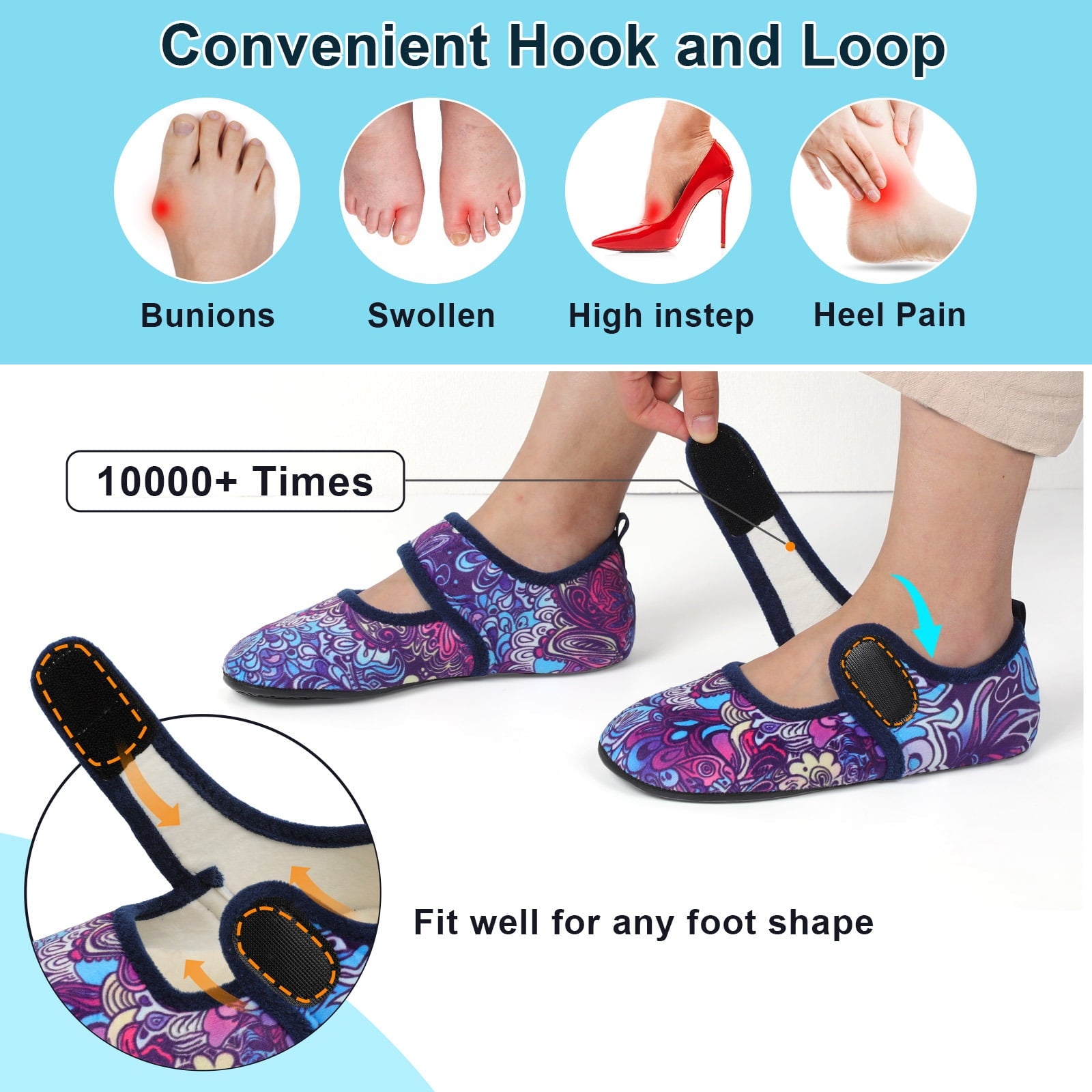 Women Paint Purple Slipper