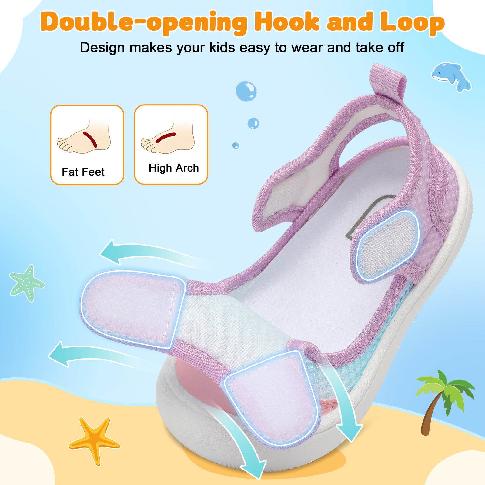 Baby BluePinkPurple Water shoe C