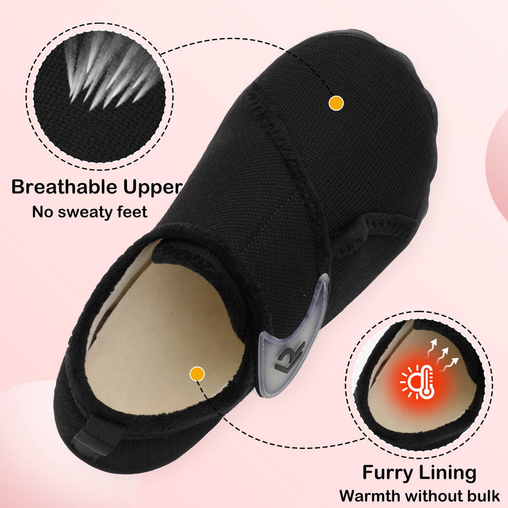 Women All Black House Shoes A