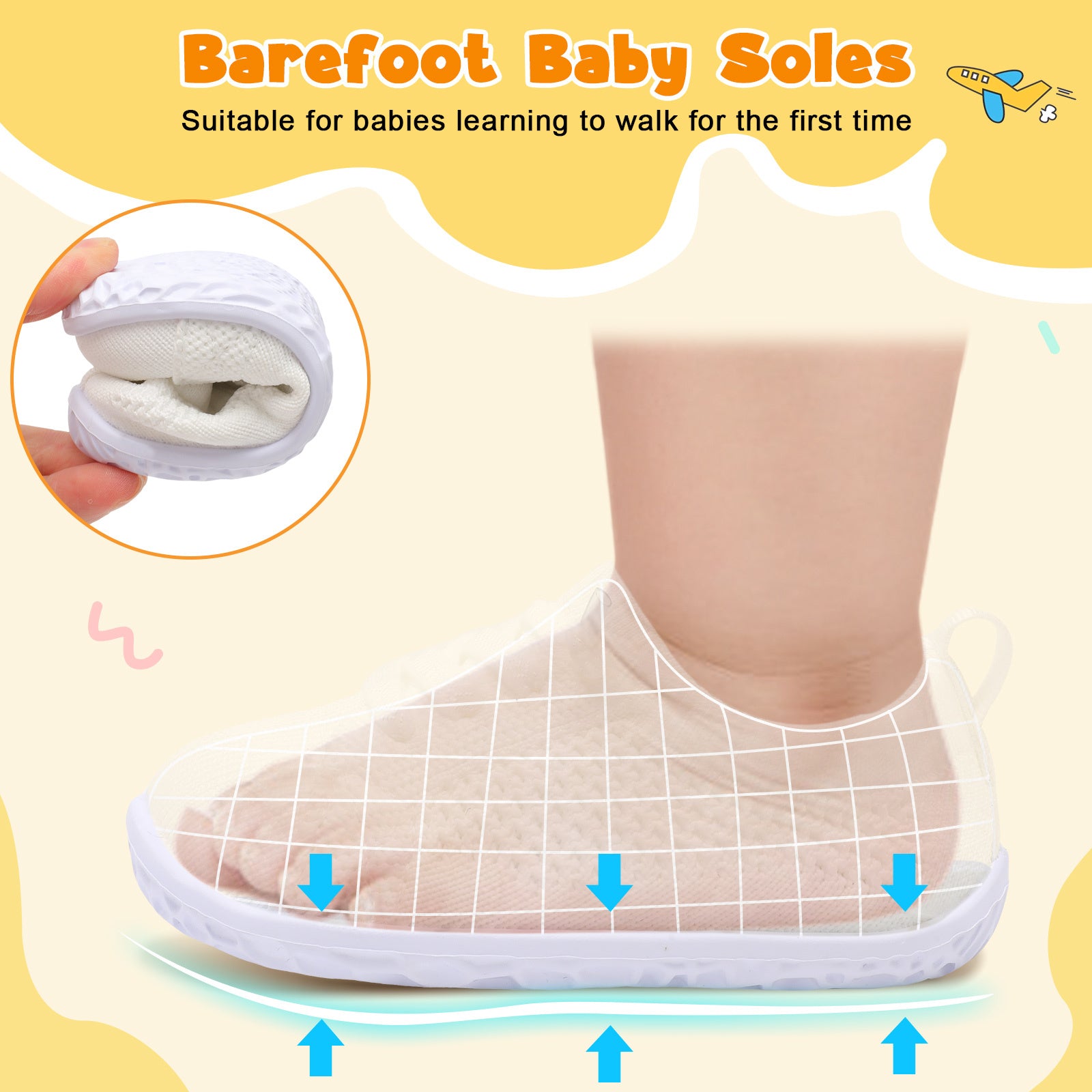 Baby White Running Shoes