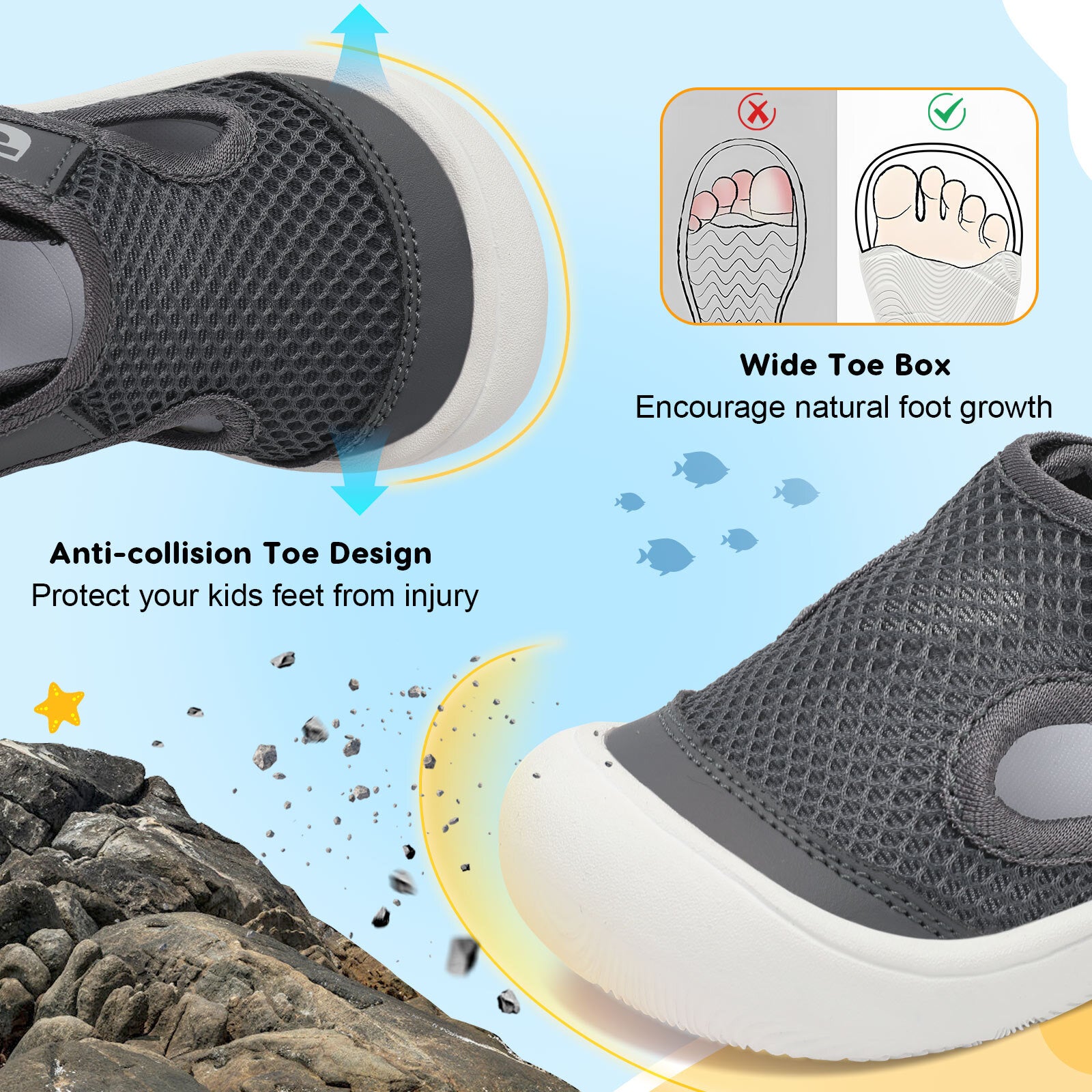 Baby DarkGrey Water shoe C