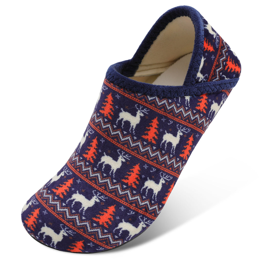 Adult Navy Deer House Shoes B