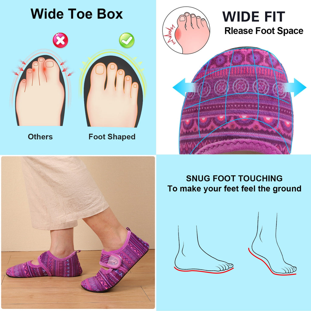 Women Strip Purple Slipper