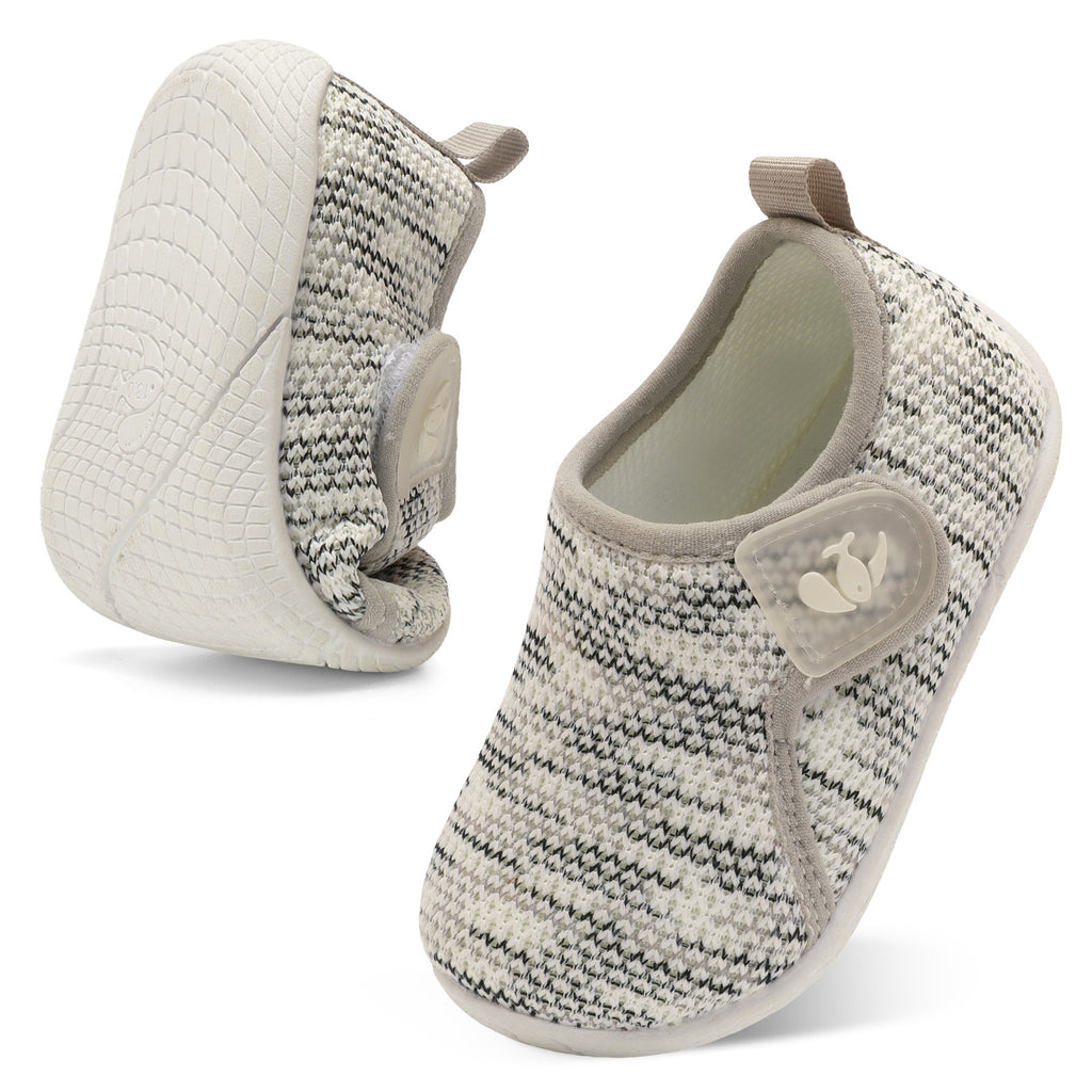 Baby GreyBlackStriped Walk shoe F