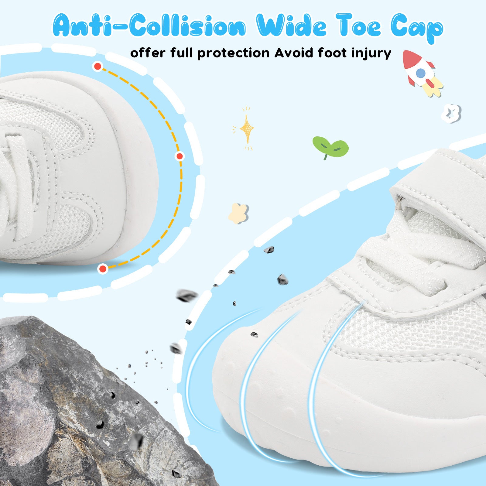 Baby White Running Shoes