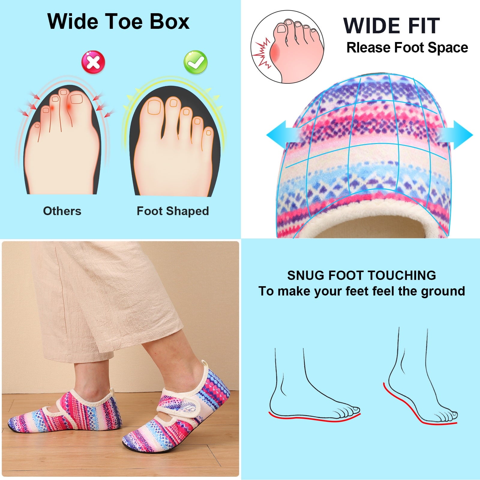 Women Strip Colorful Slipper