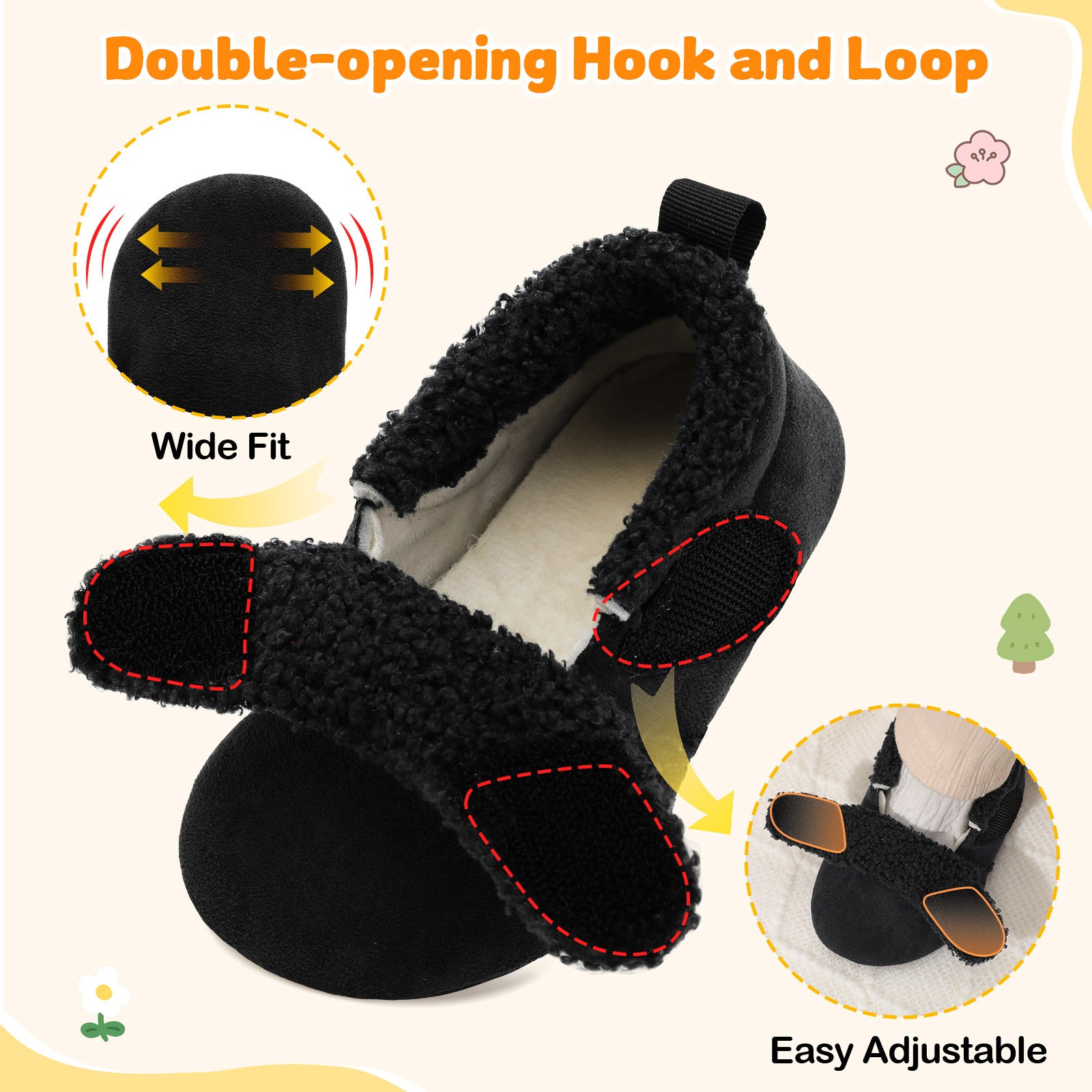 Kid Black Slipper B