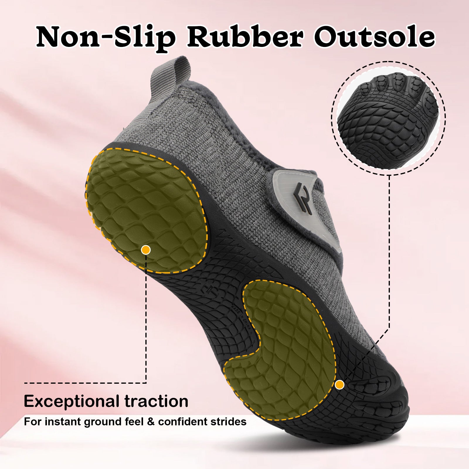 Women Dark Gray House Shoes A