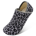 Adult Grey Leopard House Shoes B