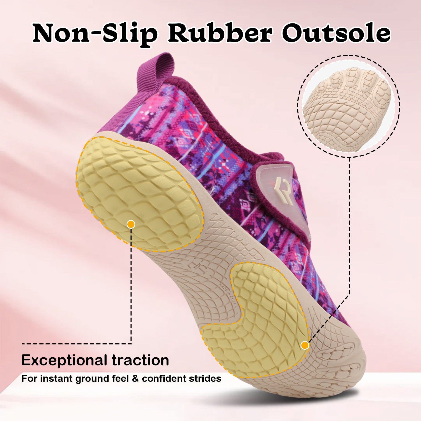 Women Purple Bohemia House Shoes A