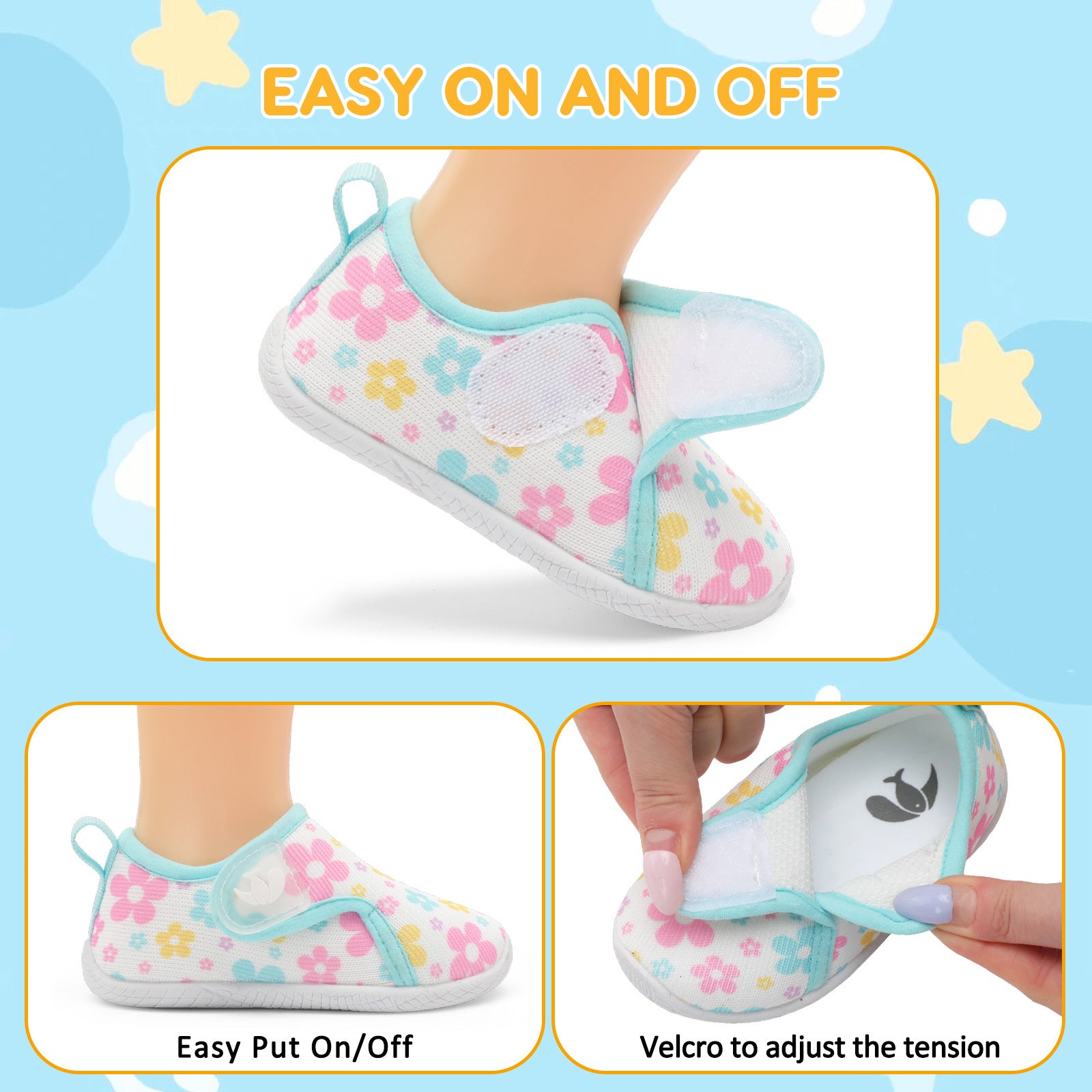 Baby White Flowers Walk shoe F