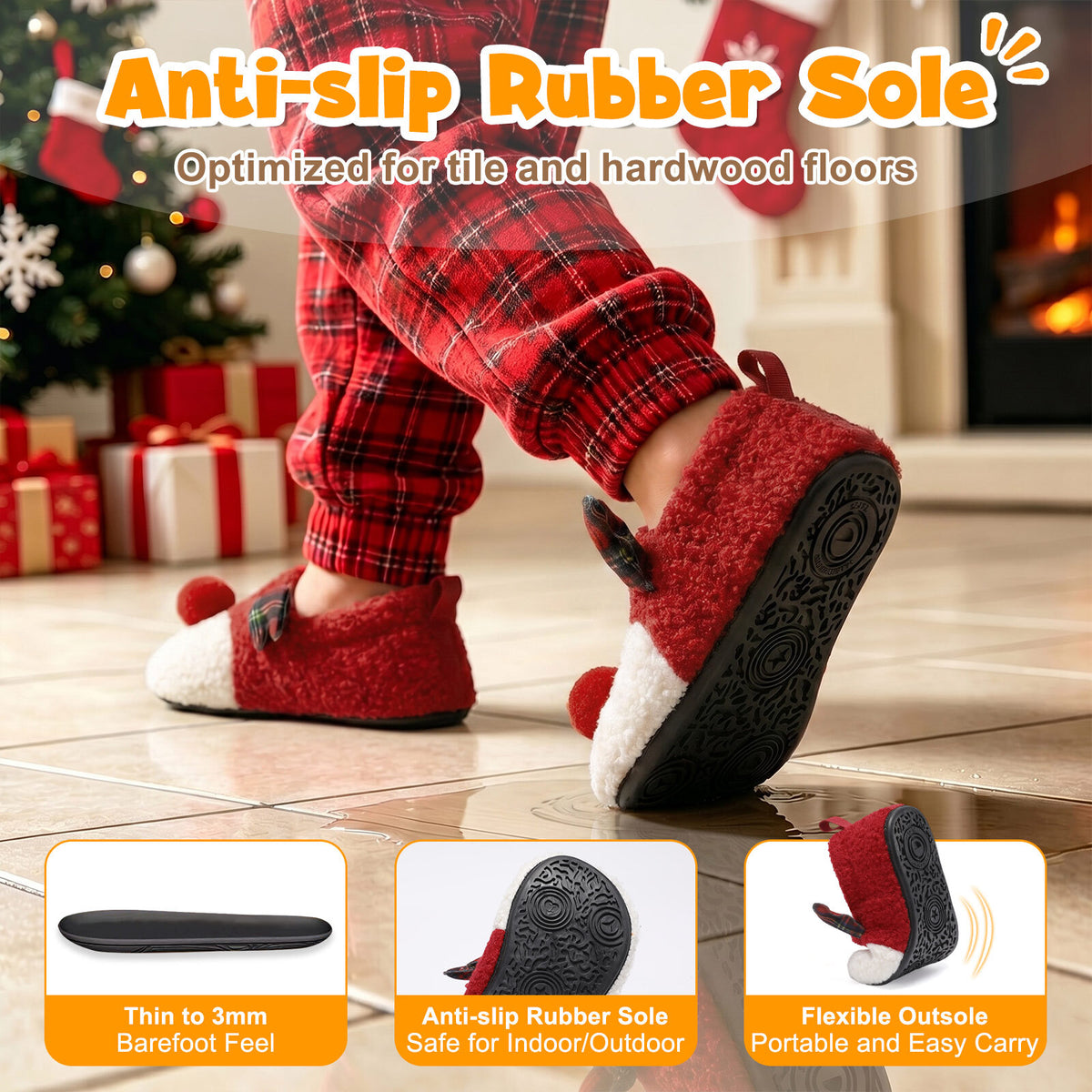 Kid Red Christ Slippers C