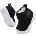 JOINFREE Toddler Boys Girls Winter Boots Waterproof Snow Boots Indoor Outdoor Black