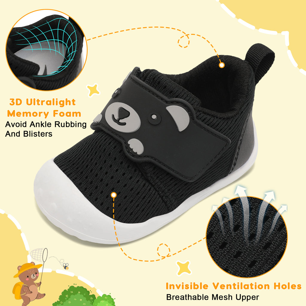 Baby Black Running Shoes