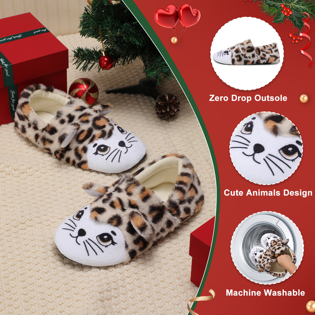 Women Leopardpattern House Shoes B
