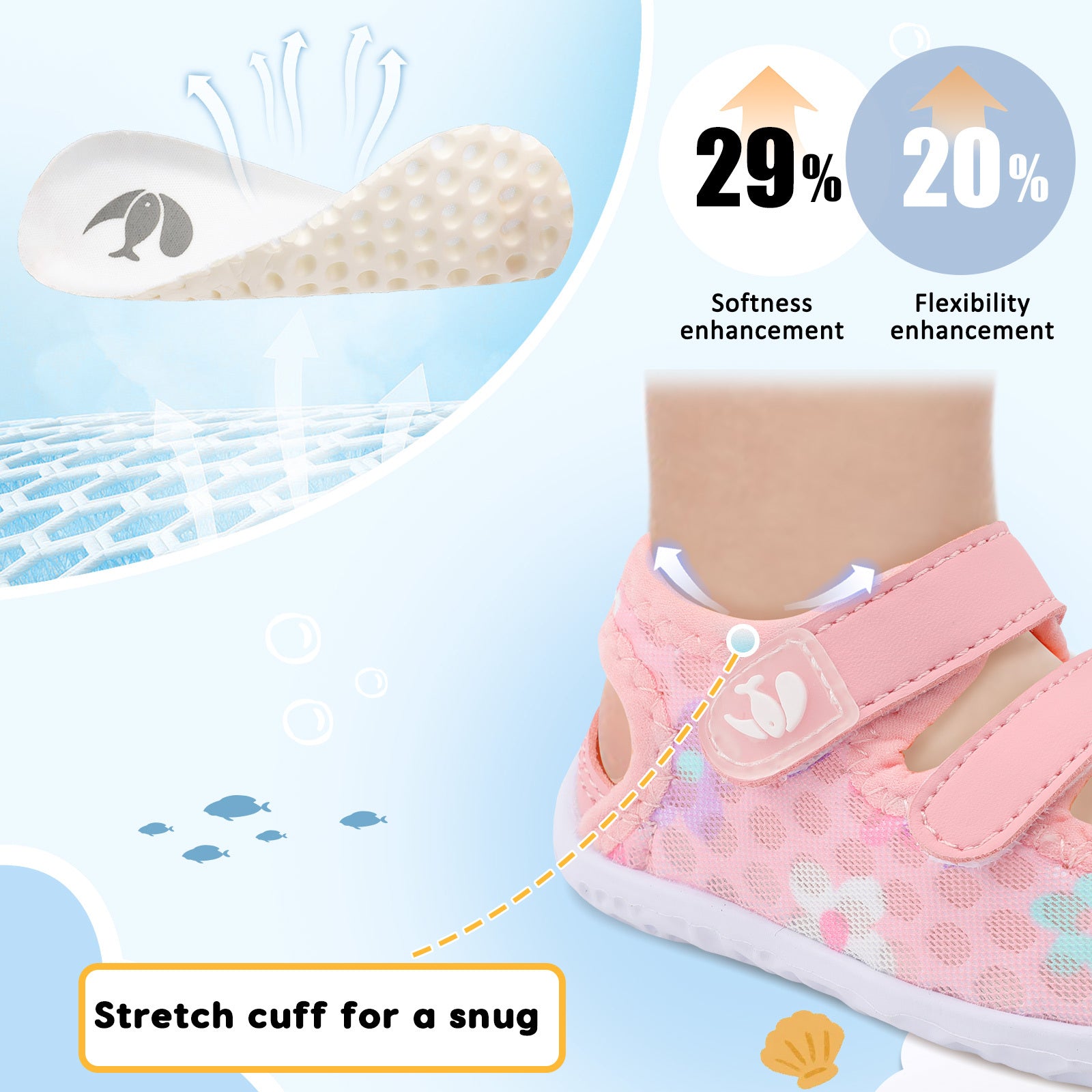 Baby Pink Flowers Water shoe B