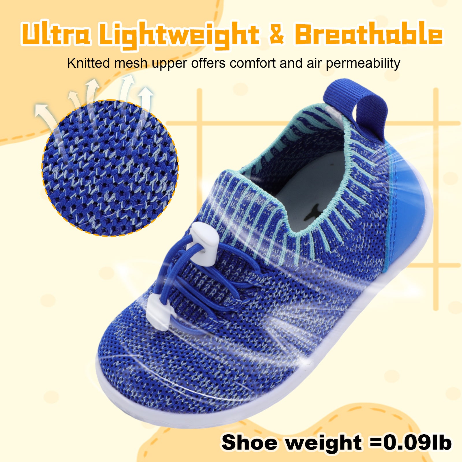 Toddler Blue Colorful Running Shoes