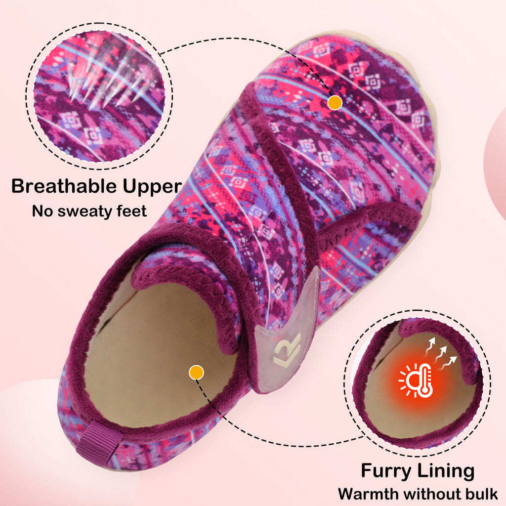 Women Purple Bohemia House Shoes A