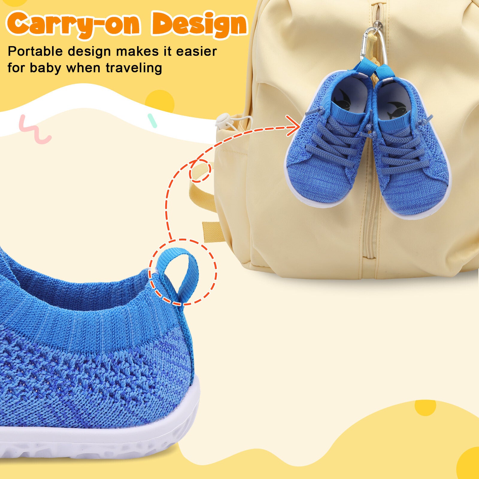 Baby Blue Colorful Running Shoes