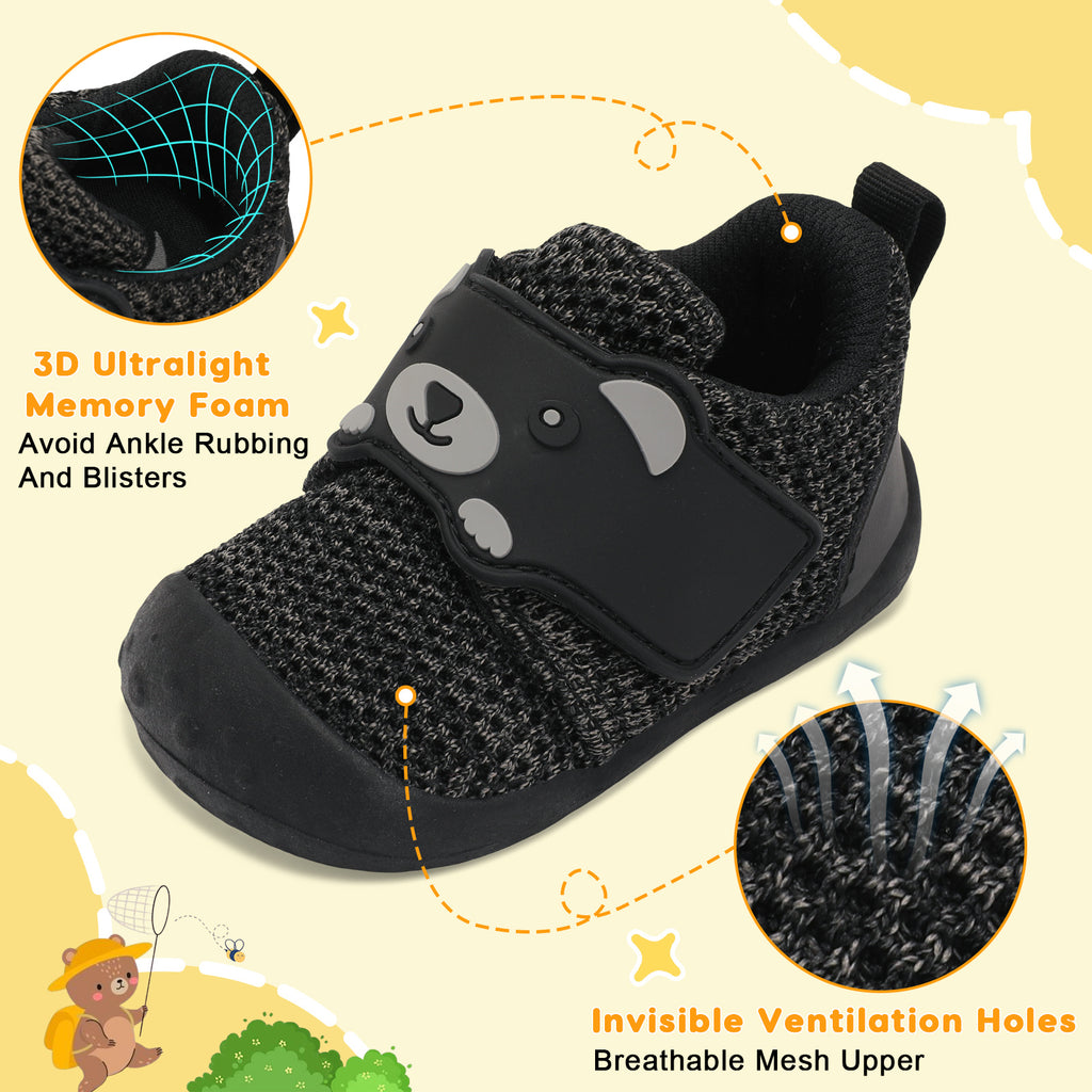 Baby BlackGrey Running Shoes