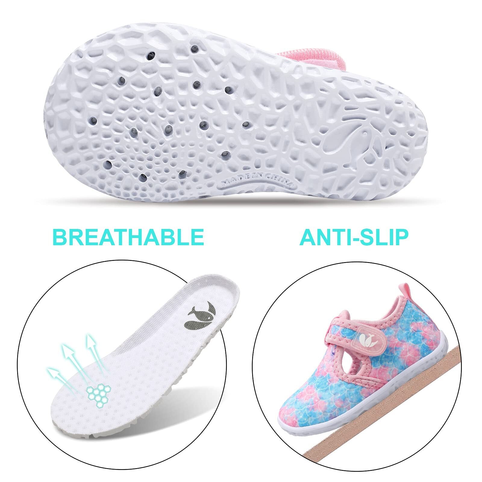 Baby Pink Blue Scale Water shoe B