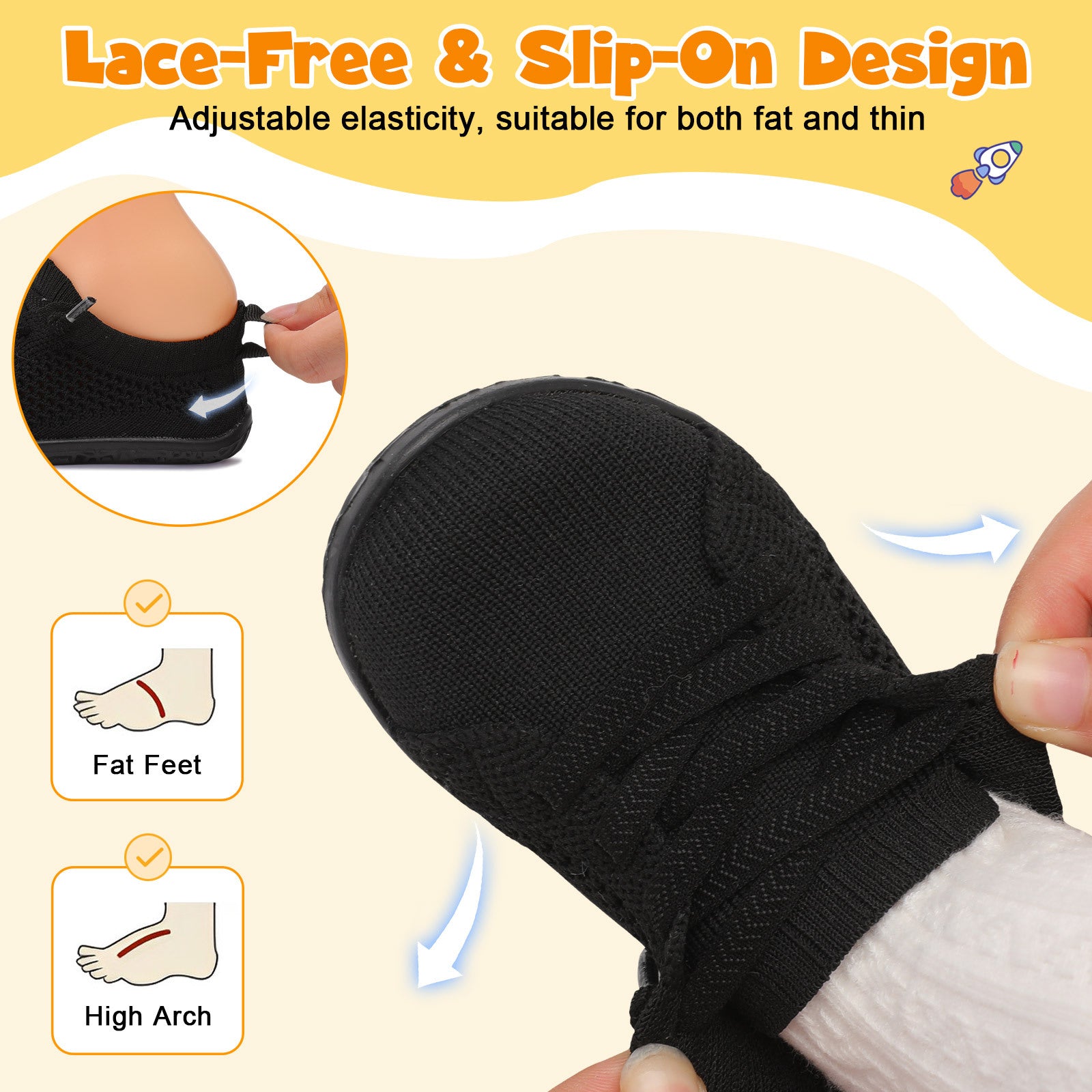 Baby Black Running Shoes